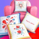 Cuscino ricamato 60cm mamma mia Baci Milano