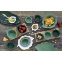 Set Aperitivo con 2 Ciotole In Porcellana Forma Foglia In Color Box Mada Easy Life