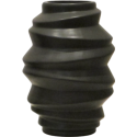 Vaso irregolare nero ceramica h.30 Oakom