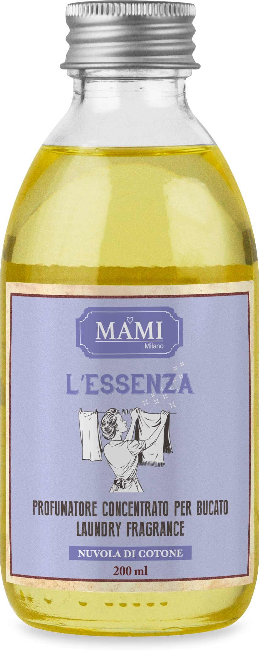 Box Bucato Mami Milano Nuvola Di Cotone: Essenza 200 Ml + Perle + Pochette