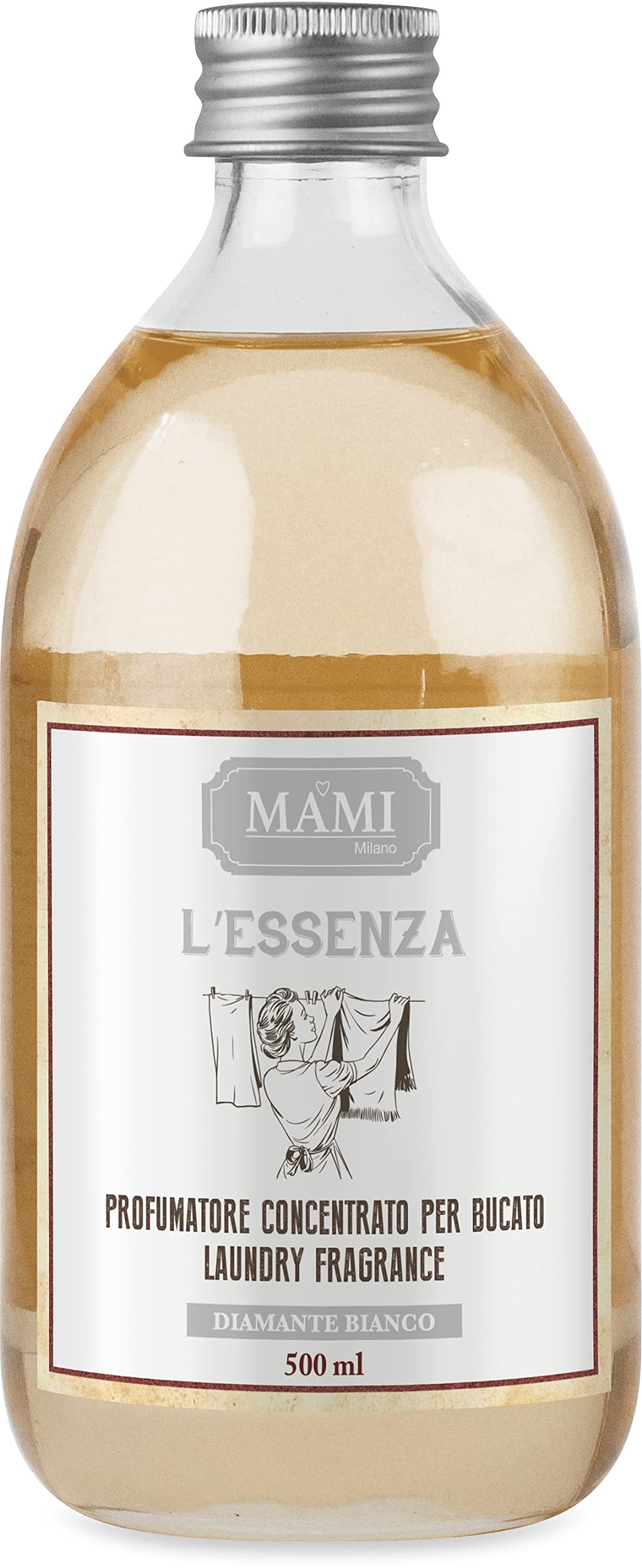 Box Bucato Mami Milano Diamante Bianco: Essenza 200 Ml + Molecola + Lavetta Diamante Bianco