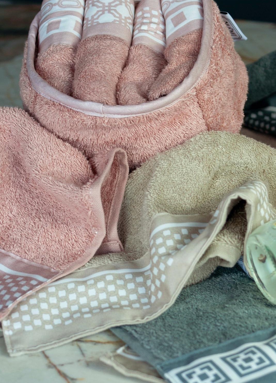 Set Gocce + Palle Di Lana + porta salviette Diamante Rosa