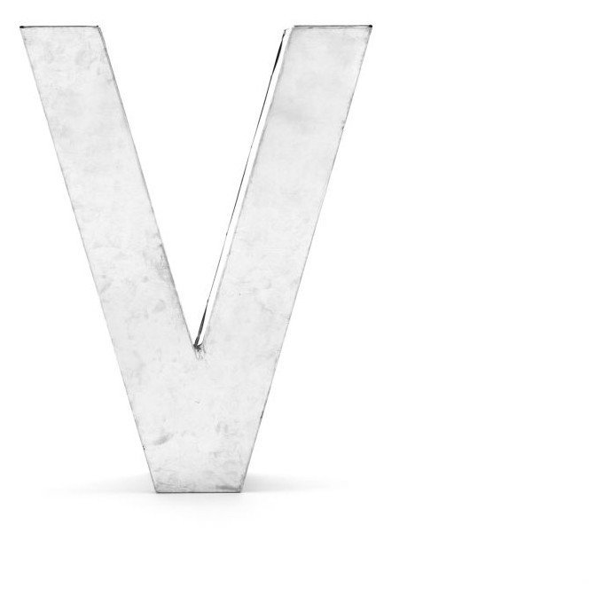 Lettera in metallo Metalvetica V Seletti