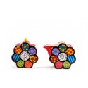 Lattiera e zuccheriera flower (0,35l,0,32l) romero britto