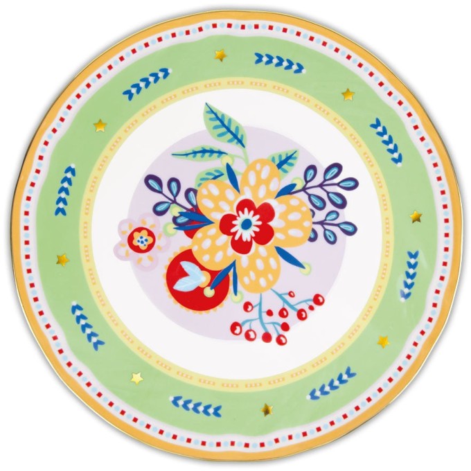 Piatto torta 32cm Fiore Baci Milano