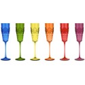Set 6 bicchieri flute colorati Baci Milano