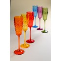 Set 6 bicchieri flute colorati Baci Milano