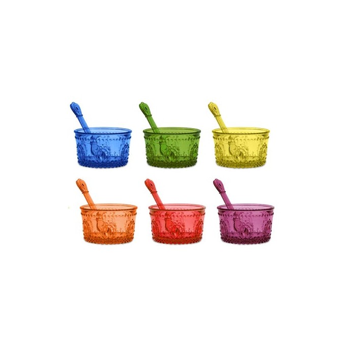 Set 6 coppette gelato colorate Baci Milano