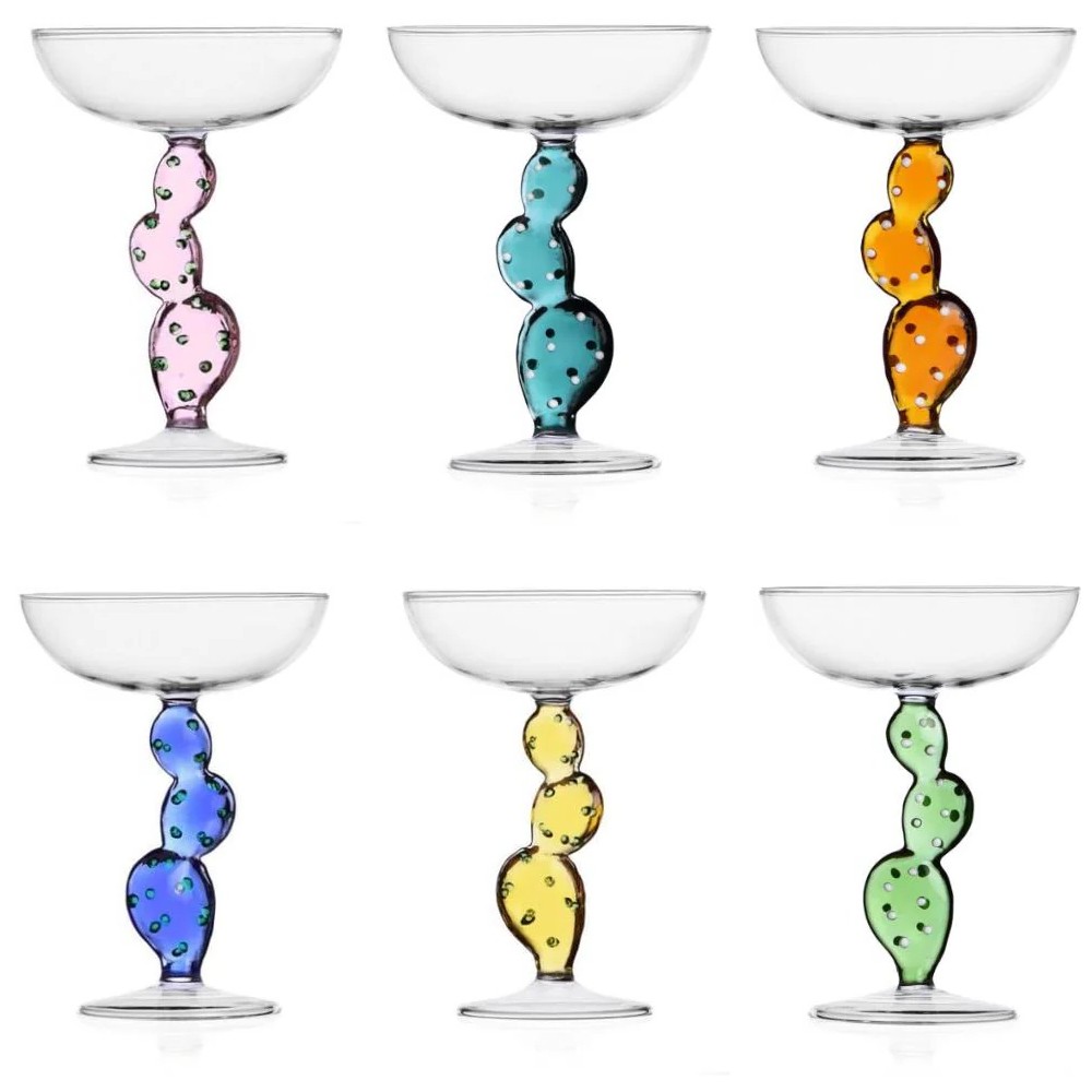 Set 6 coppe champagne cactus Ichendorf