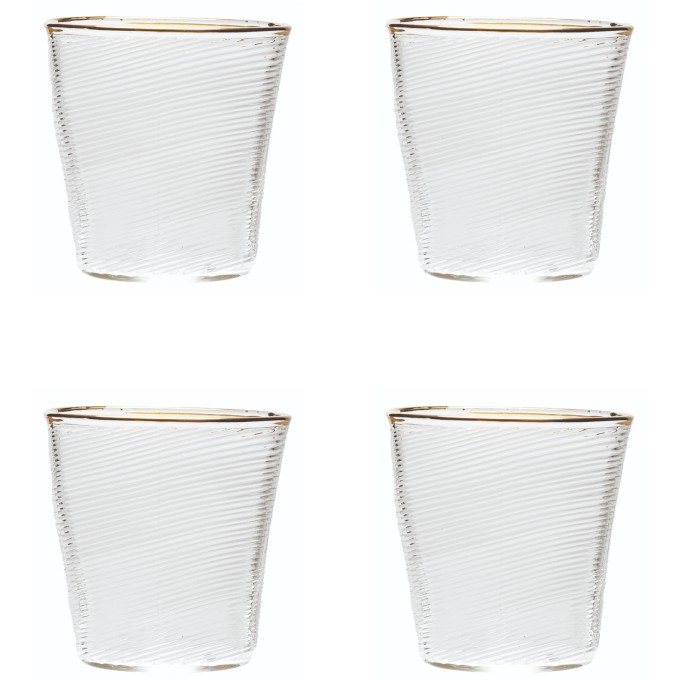 Set 4 Bicchieri Classic On Acid Murano