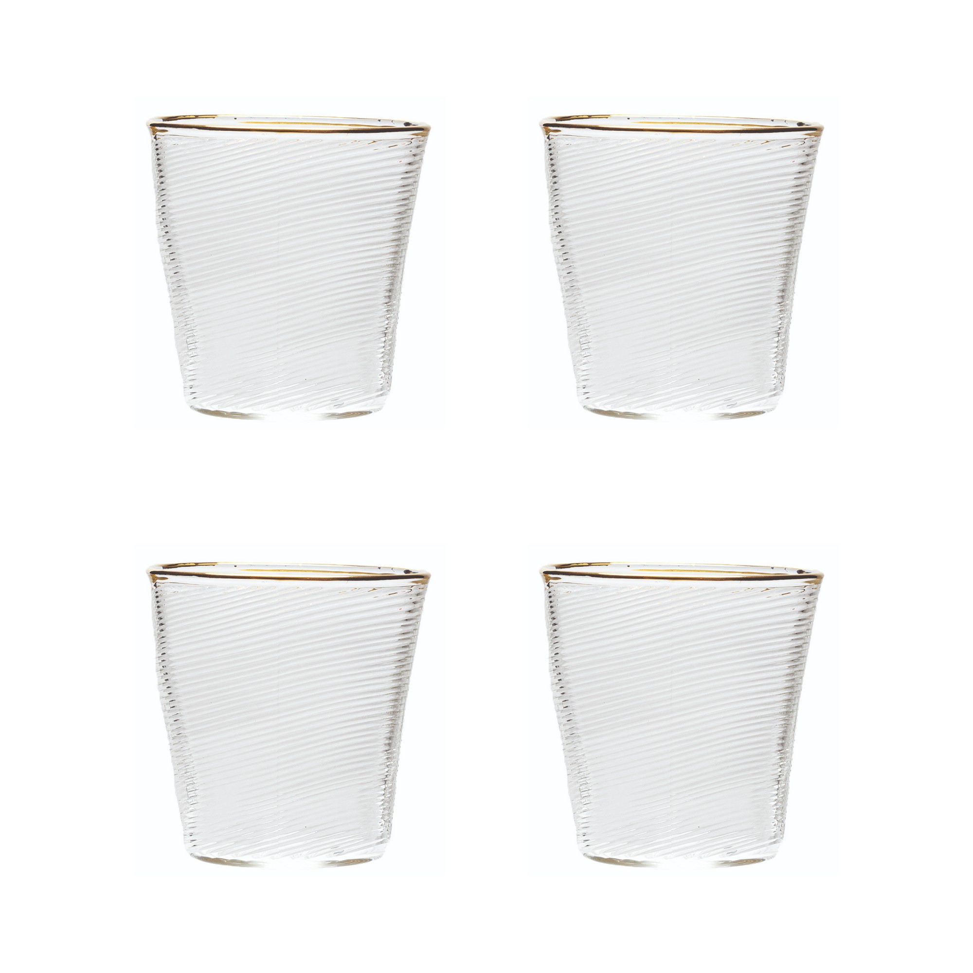 Set 4 Bicchieri Classic On Acid Murano