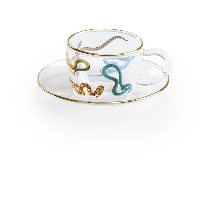 Set 2 tazze Caffe In Vetro Snakes