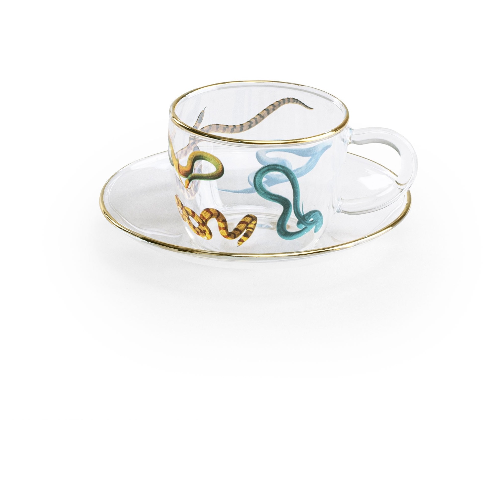 Set 2 tazze Caffe In Vetro Snakes