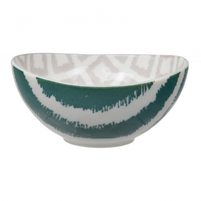 Kasuri ciotola 10.5x5cm petrol/beige