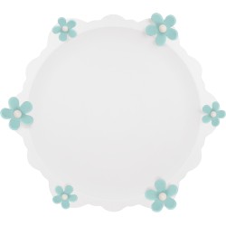 Piatto torta bianco fiori...