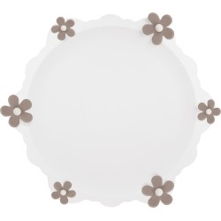 Piatto torta bianco fiori...