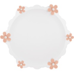 Piatto torta bianco fiori...