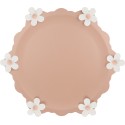 Piatto torta rosa fiori bianchi Baci Milano