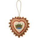 Decorazione ricamata a mano cuore 2