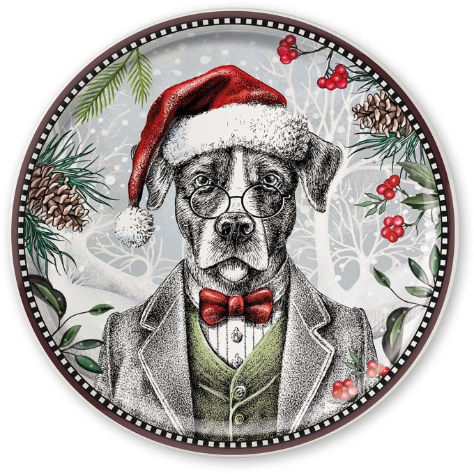 Piatto Panettone Natale Cane Egan