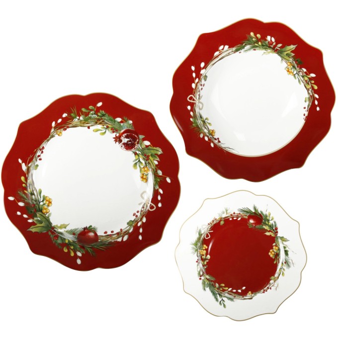 Tavola 18 Pz Carol New bone China