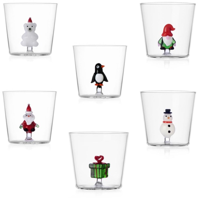 Set 6 bicchieri Natale