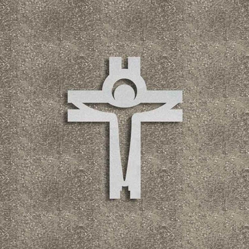 Croce stilizzata 32x40 cm argento