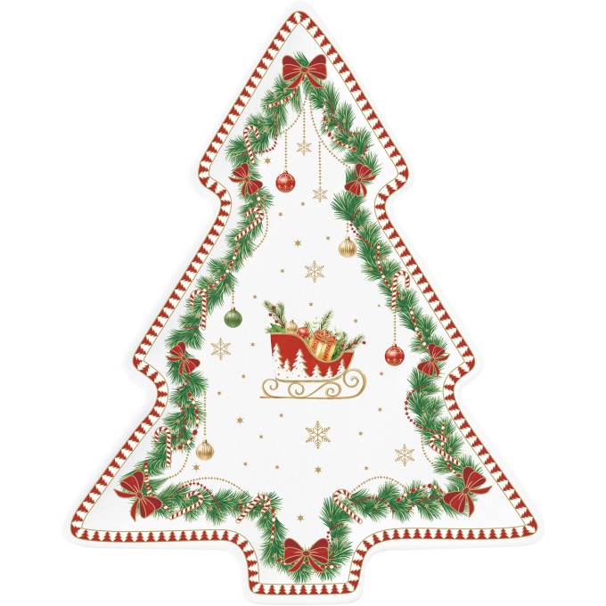 Piatto A Forma Abete Magie De Noel