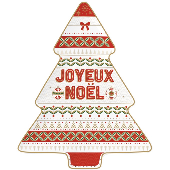 Piatto a forma abete Enjoy your Christmas