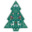 Piatto A Forma Abete Christmas Folk