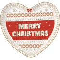 Piatto a cuore 20x19 cm in color box - Enjoy your Christmas