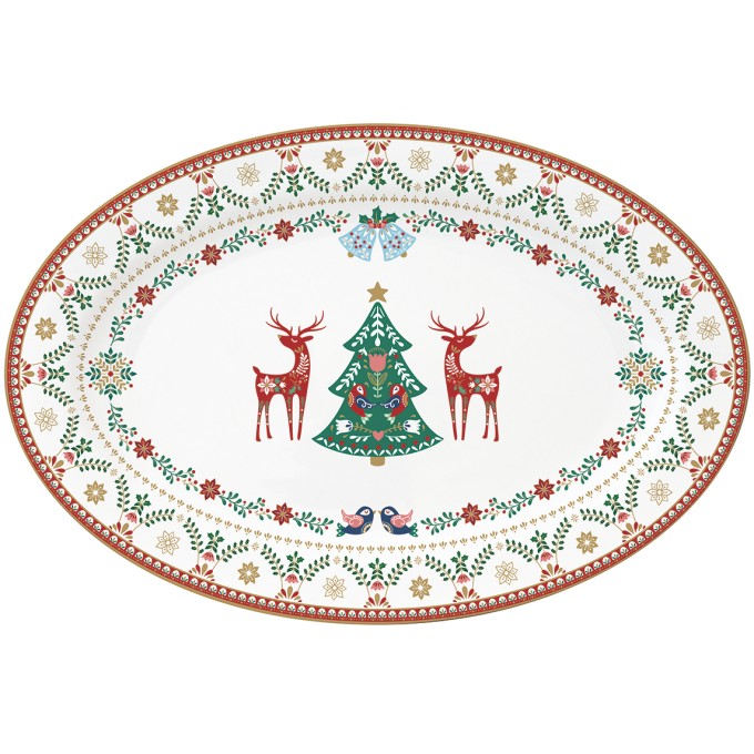 Vassoio Ovale Christmas Folk