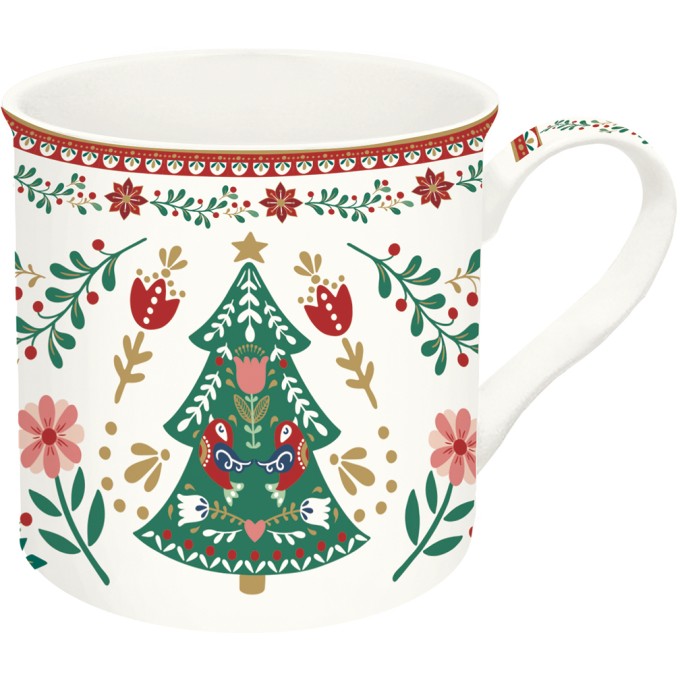 Mug 300 Ml In Porcellana In Color Box Christmas Folk