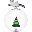 Palla natale gatto-albero Natale