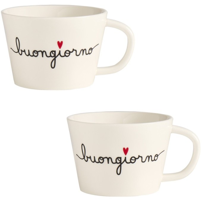 Set 2 Tazze Colazione Buongiorno