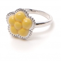 Anello filigree yellow flower