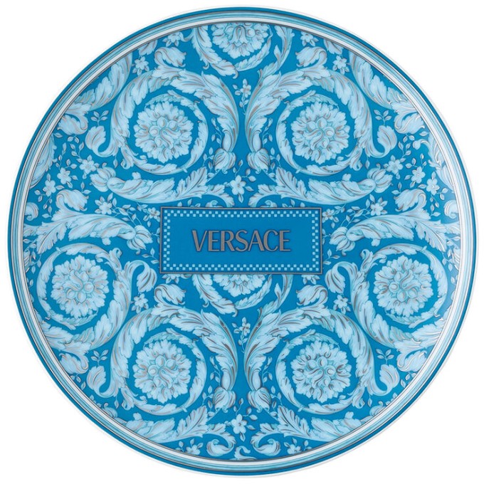 Piatto piano 17cm Barocco Teal Versace