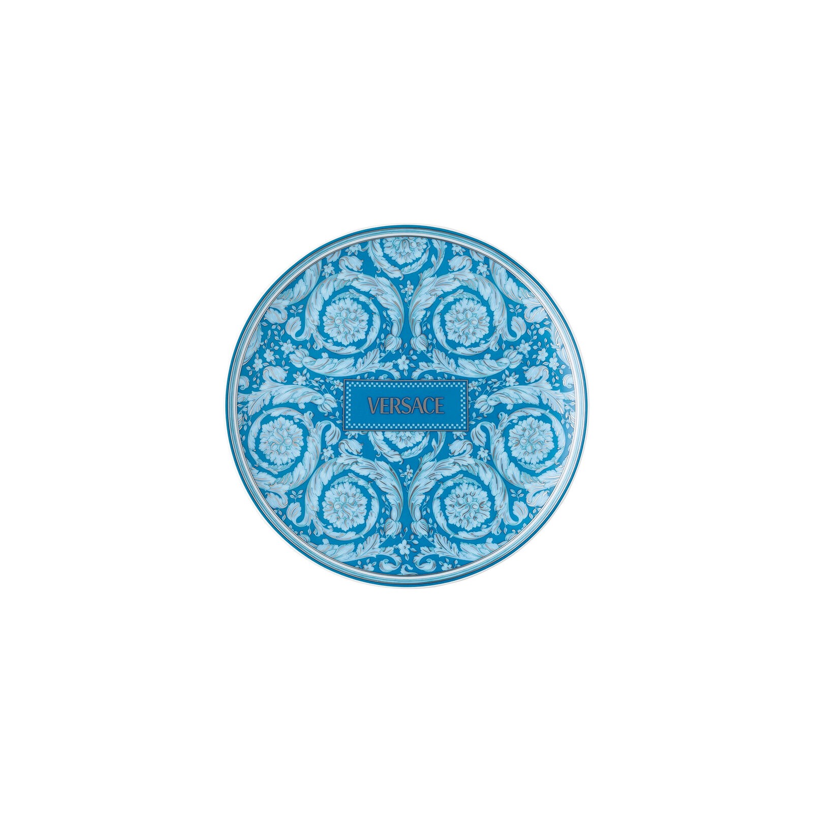 Piatto piano 17cm Barocco Teal Versace
