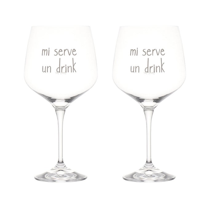 Set 2 Calici Mi Serve Un Drink 82Cl