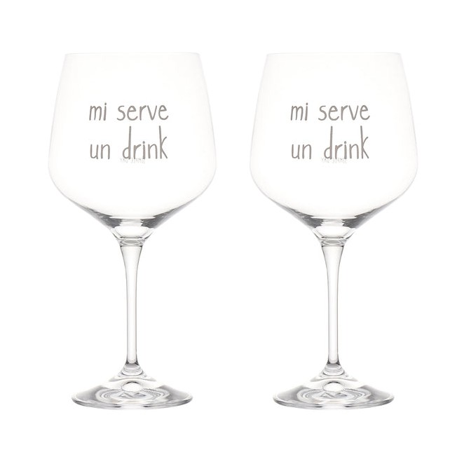 Set 2 Calici Mi Serve Un Drink 82Cl