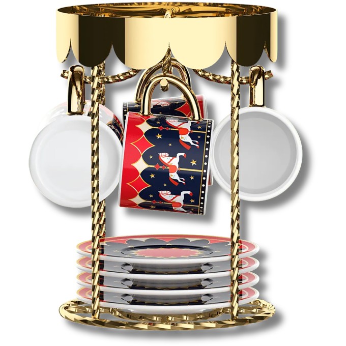 Set 4 Tazzine Giostra Magico Ricordo