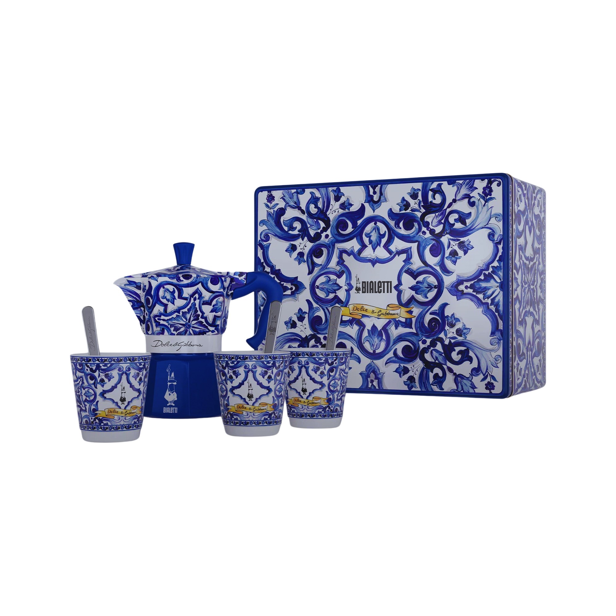 Set Moka 3 tazze 3 bicchierini e 3 palette 