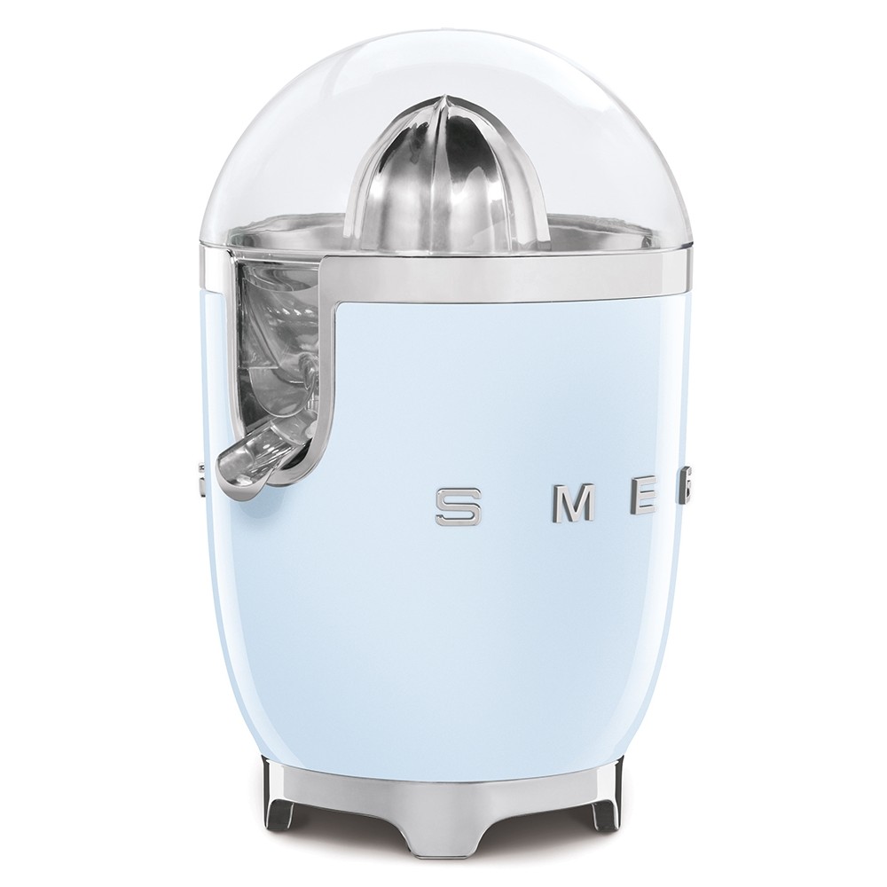 Spremiagrumi azzurro estetica anni 50 smeg