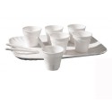 Set 6 tazze con vassoio e palette