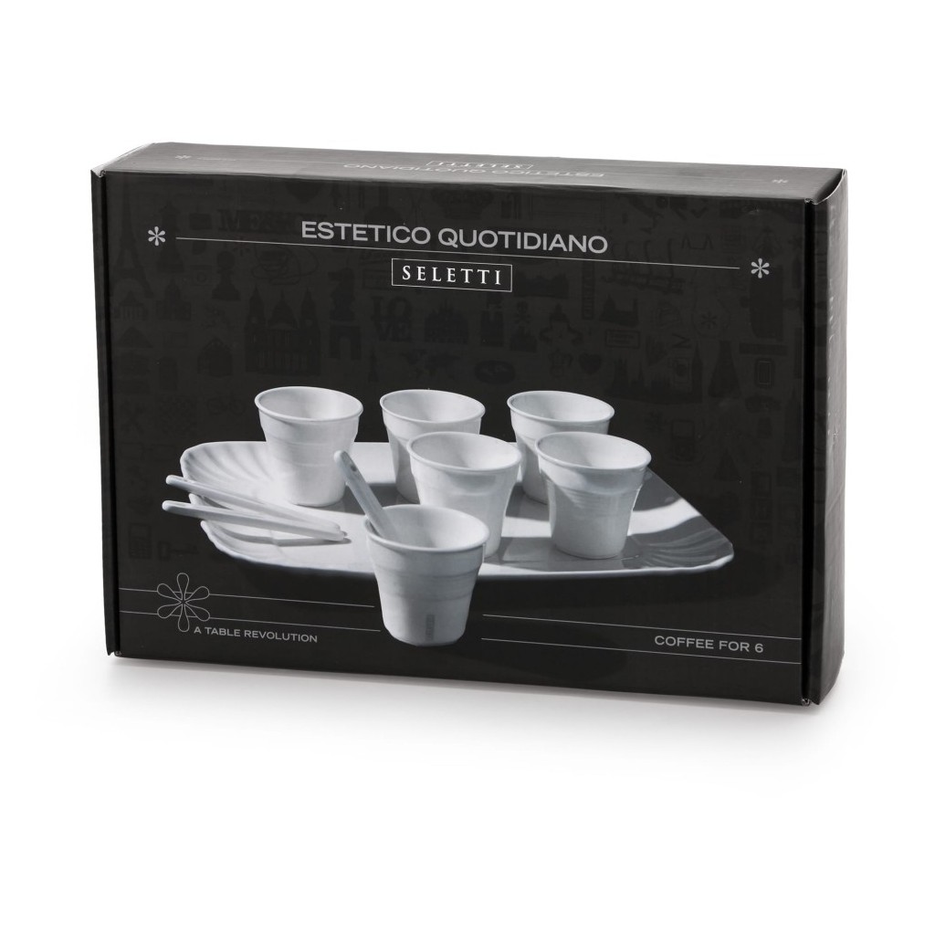 Set 6 tazze con vassoio e palette