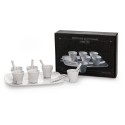 Set 6 tazze con vassoio e palette