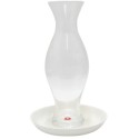 Vaso Trasparente Alto Base In Ceramica
