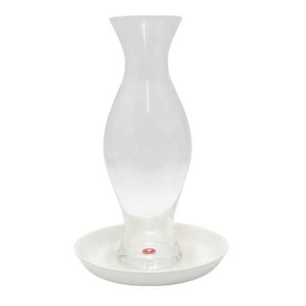 Vaso Trasparente Alto Base In Ceramica