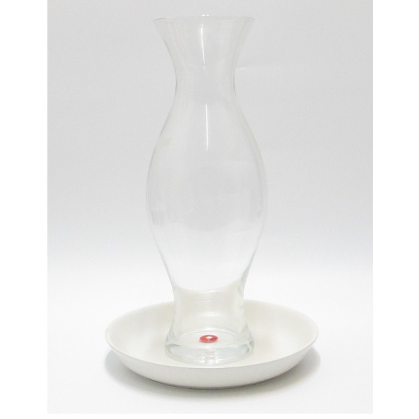 Vaso Trasparente Alto Base In Ceramica