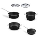 Batteria di pentole 6 pezzi Alessi Pots & Pans Black